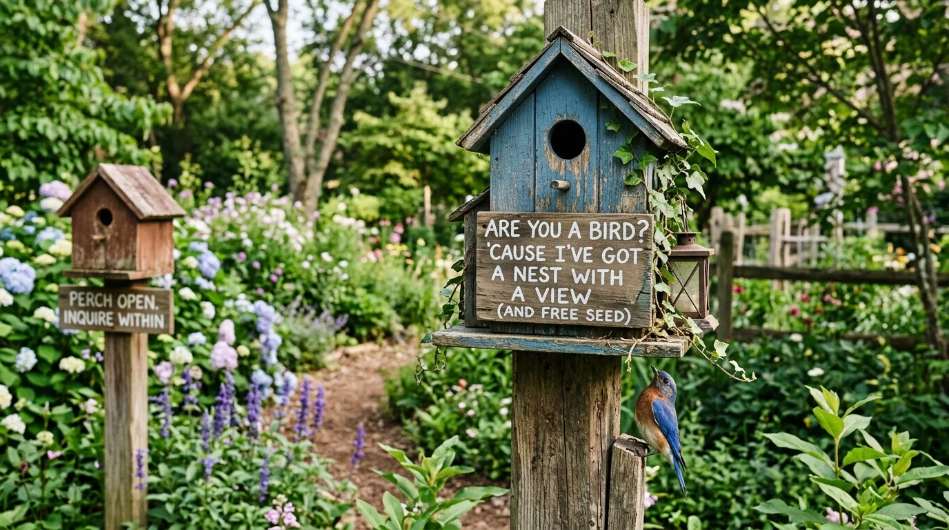 Funny Birdhouse Pickup Lines