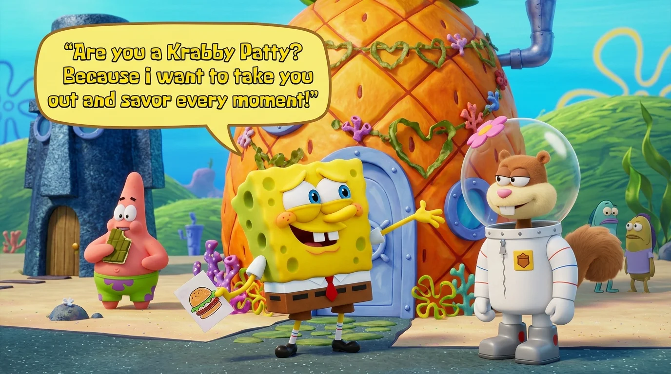 Funny SpongeBob Pickup Lines