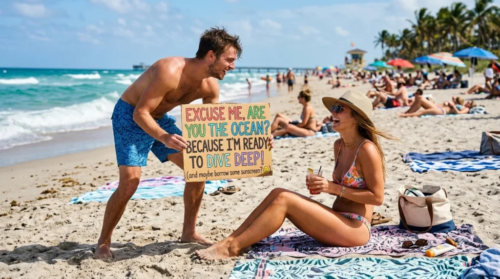 beach pick up lines