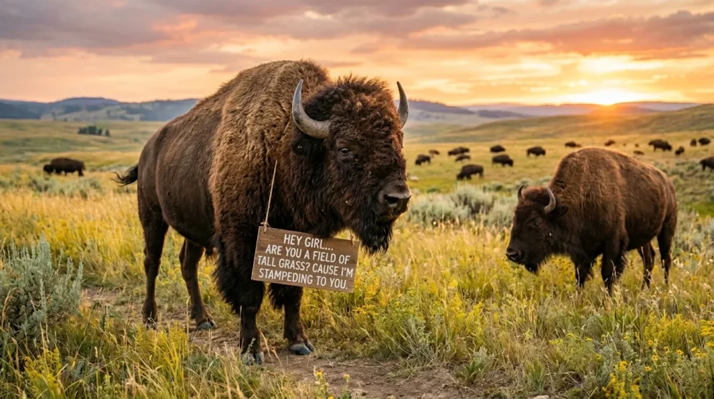 bison pickup lines