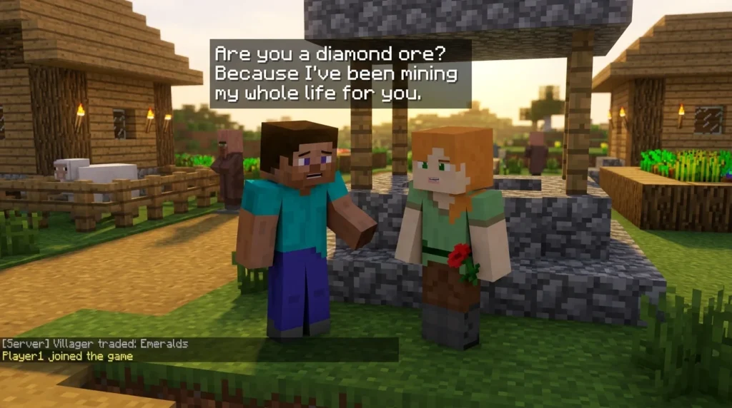 minecraft pickup lines